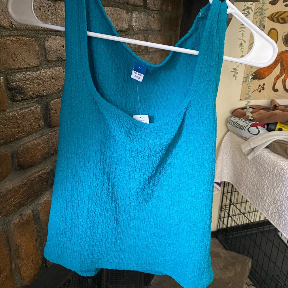 Women's Blue Sleeveless Top